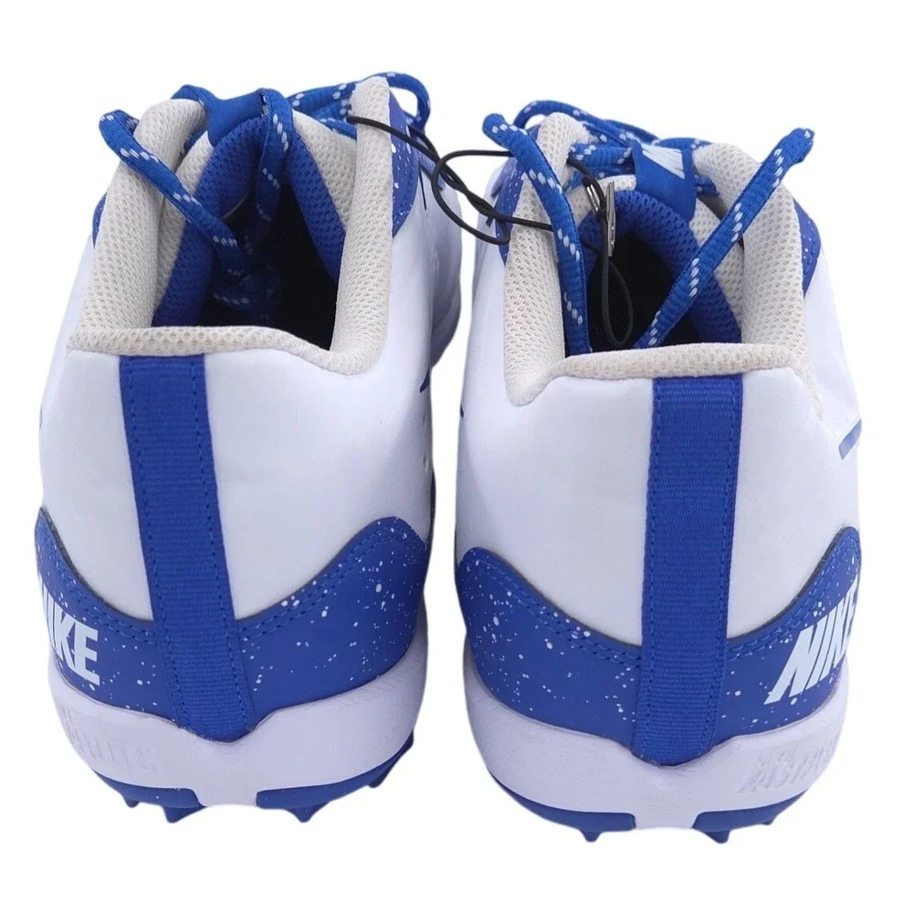 Nike Alpha Huarache 4 Keystone Baseball Cleats Men 13 White Blue Fastflex Molded